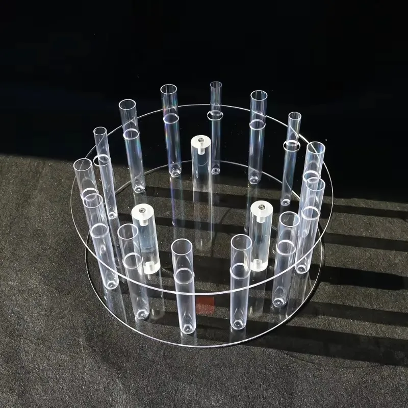 Acrylic Cake Display Board Round Cake Stand Wedding Party DIY Flower Crown Decoration Dessert Trays Clear Stand Tools