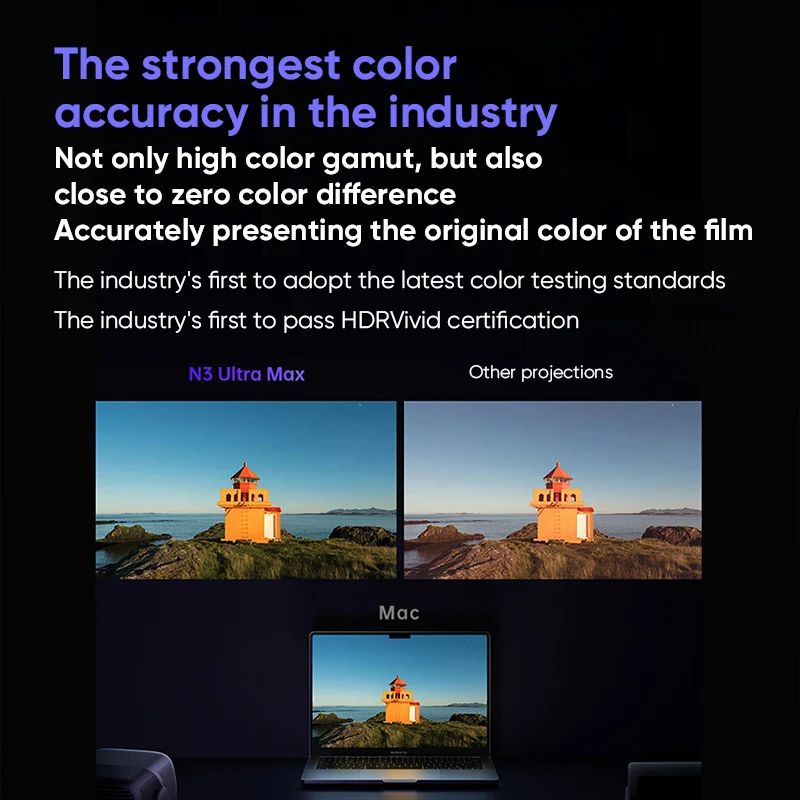 JMGO N3 울트라 맥스 MALC 3.0 트리플 레이저 프로젝터 4K 울트라 HD 4600 CVIA 루멘 3D ToF 자동 초점 스마트 홈 시네마 빔 프로젝터