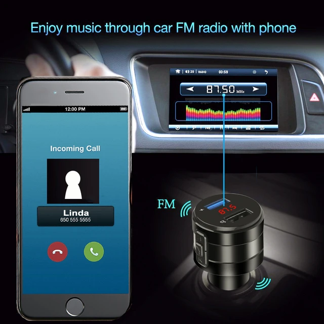 Transmetteur Bluetooth FM MP3 pour Telephone Smartphone Voiture