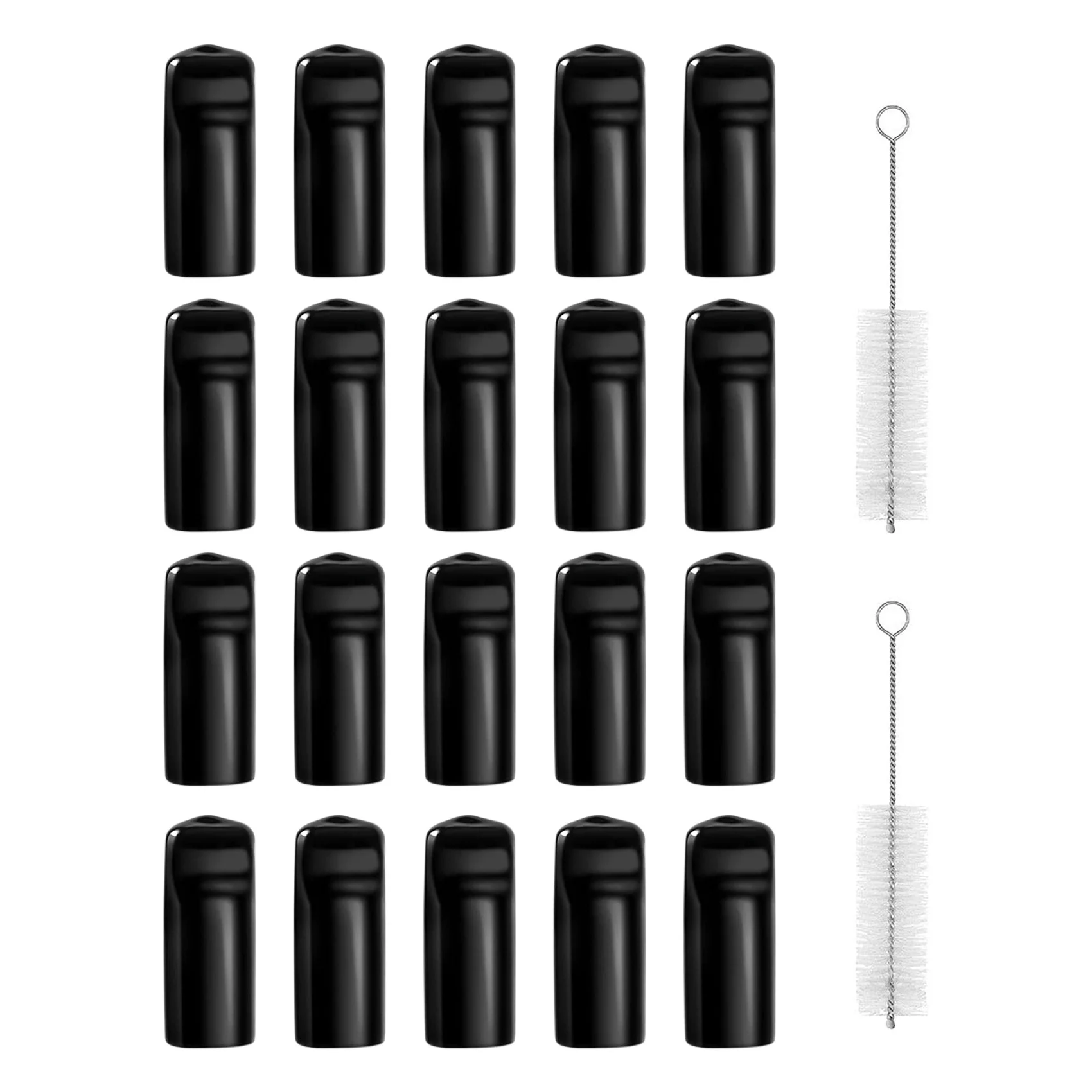 

22 Pieces Draft Beer Tap Cover Beer Tap Cleaning Brush 20 Pieces Beer Faucet Keg Caps Rubber Tap Soother Sanitary Cover