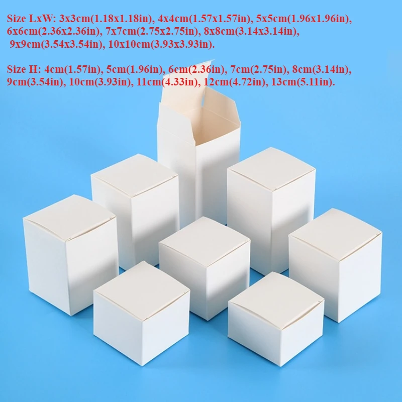 50pcs/lot Card Paper Box Square Lipstick Perfume Essential Oil Bottle Storage Boxes gift box candy packaging boxes