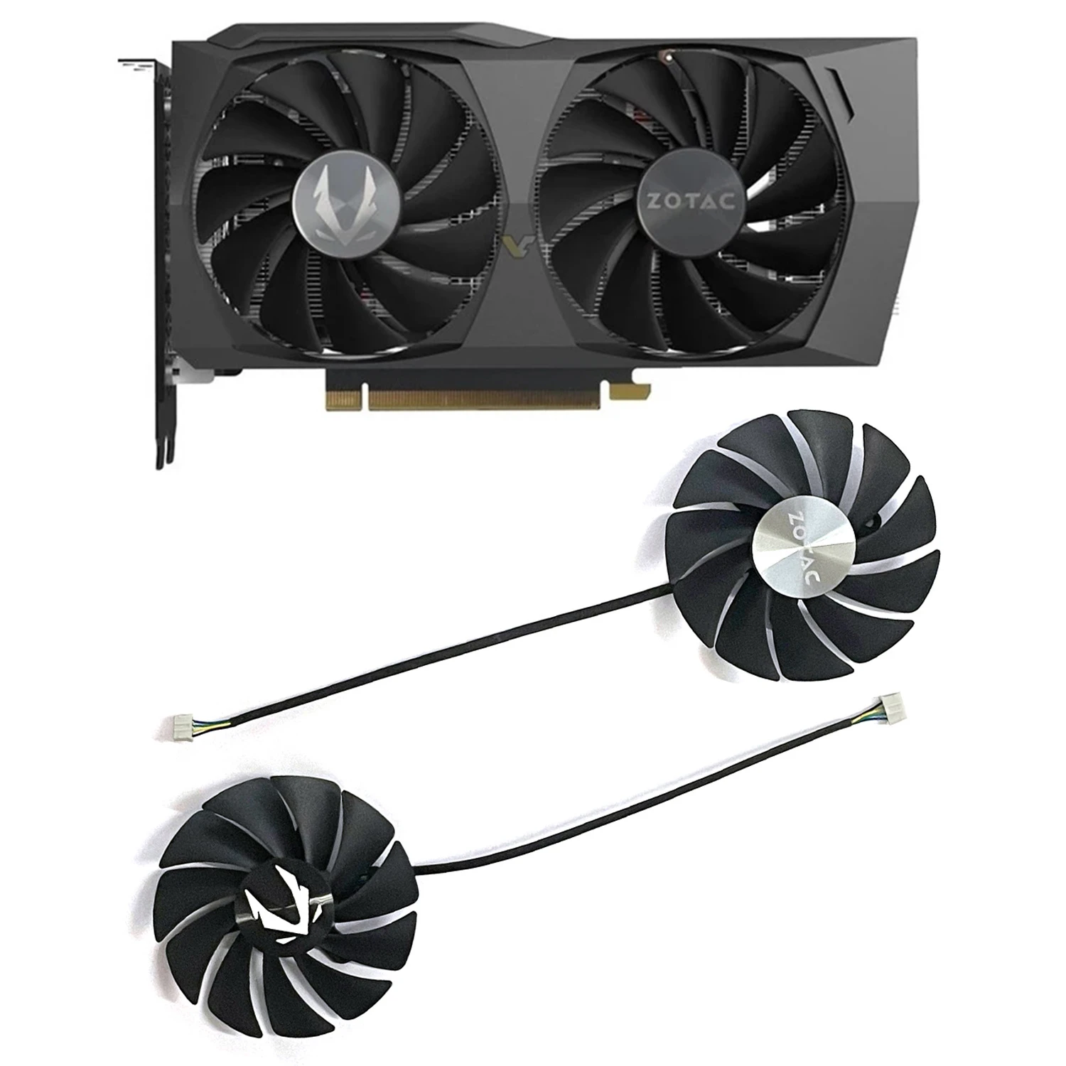 LTANDBR Ventilador De GPU De 87 Mm De 4 Pines CC 12 V 0.55 A PLA09215S12H RTX2080TI Para EVGA