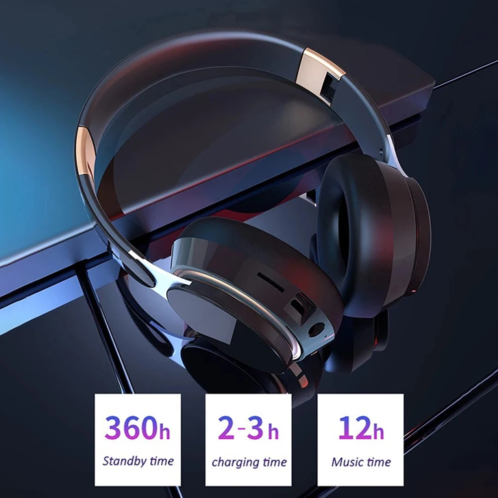 Description Picture 5 of itemWireless Head Mounted Bluetooth Earphones ANC Noise Reduction Foldable Support Wireless/wired/TF Card Mode HD Microphone