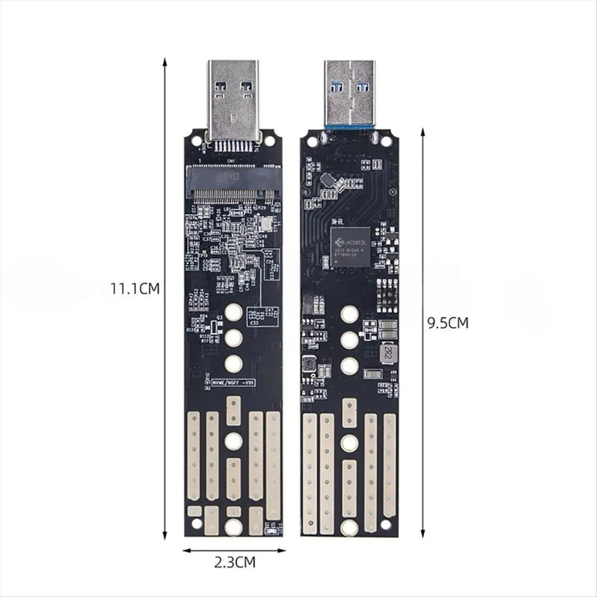 DT60 듀얼 프로토콜 SSD 인클로저 M.2(NVME NGFF용) USB3.1 변환기 M2 SSD 케이스 어댑터(2230/2242/2260/2280 SSD용)