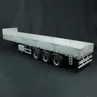 1/14 RC 3 Axles Metal Semi Trailer for Remote Control Tractor Truck Radio Control Car DIY Model Unpainted Toy TH23784 1