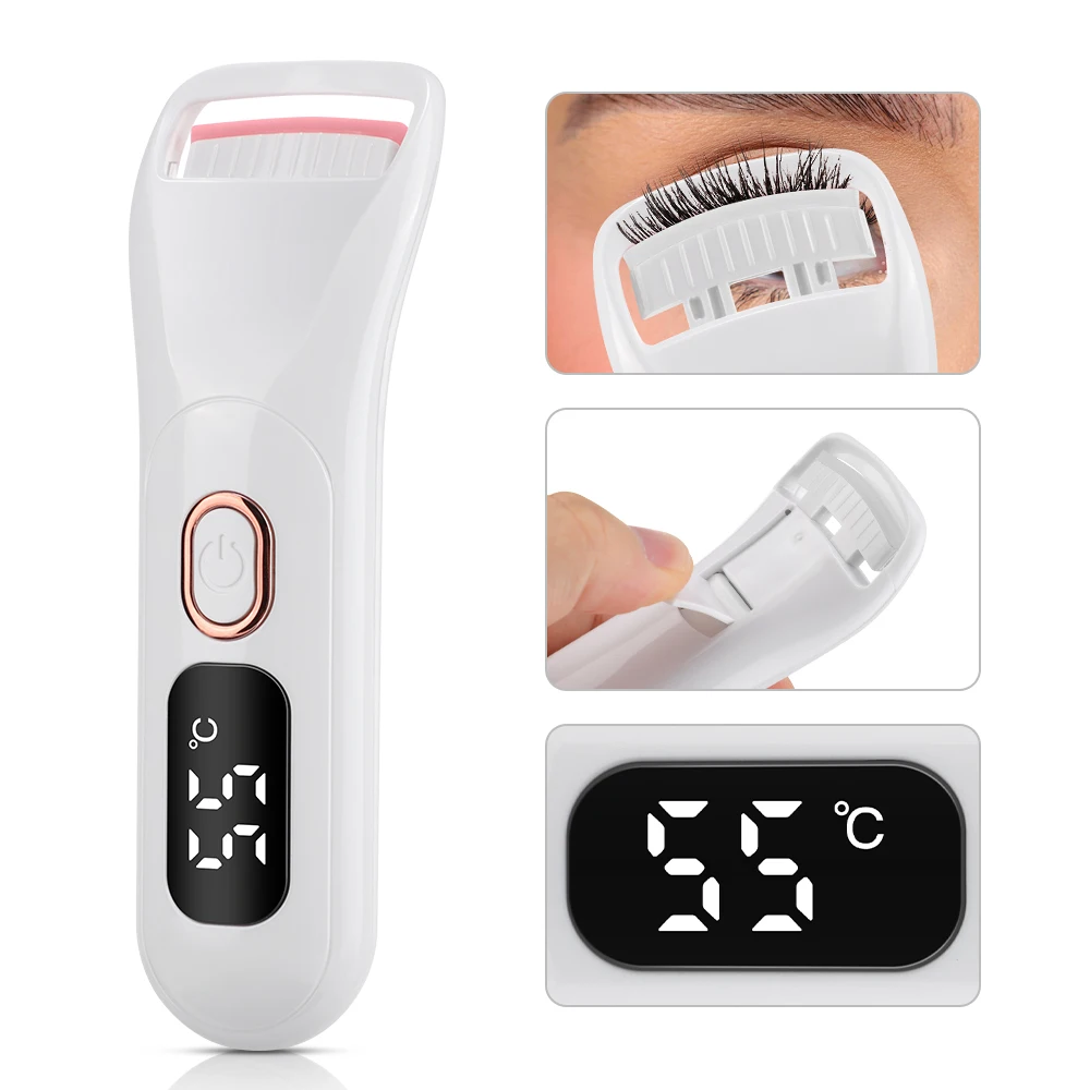 Electric Eyelash Curler Tool with Temperature Control for Women