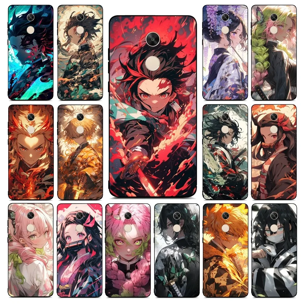 

Japan Anime Demon Slayer Phone Case For Redmi Note 4 X 5 A 6 7 8 Pro T 9 Pro 9S 10 Pro 11 Pro 11S 11Epro PocoM3pro
