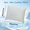 WQSPRING Aloe Pillow, Set Of 2 Cooling Zippered Breathable Bed Pillow For Sleeping, Reversible, Adjustable Cube Pillow For Hot S 5