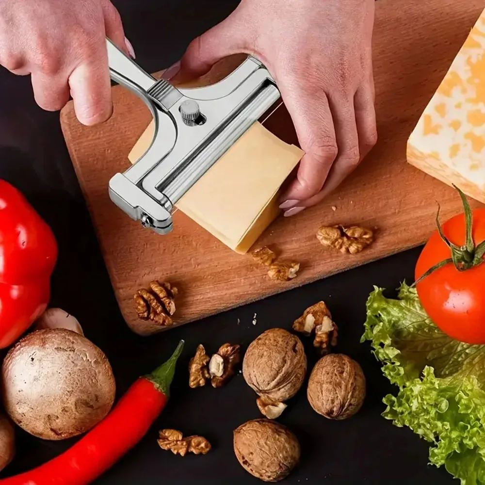 Stainless Steel Wire Cheeses Slicers With Handle Ergonomic Handle Cheese Cutter Kitchen Accessories