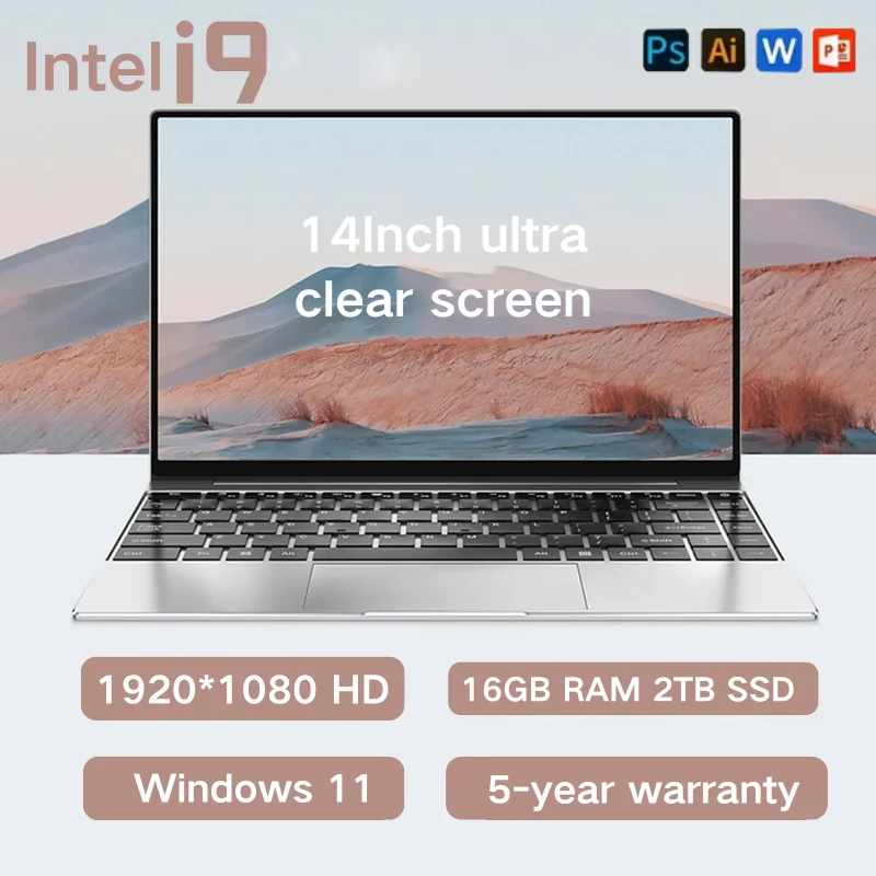 Laptop Portable Computer Windows 11 Pro Intel Core i9 8950HK Ultra Slim Gaming Laptops Office learn Notebook