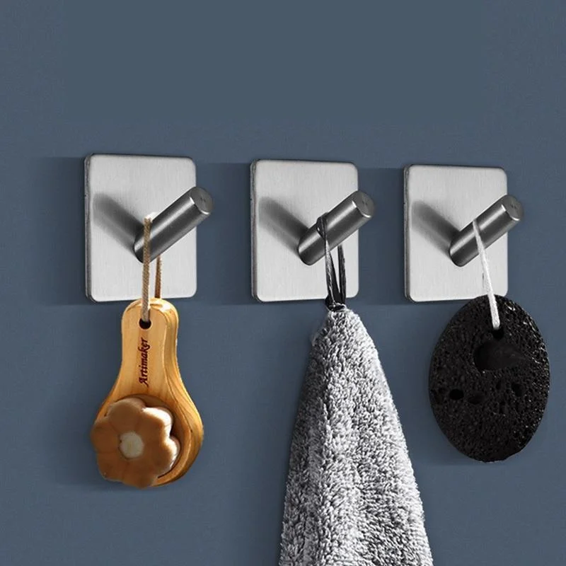 Stainless Steel Strong Adhesive Hooks 1/2pcs Wall Door Clothes Coat Hat Hanger Kitchen Bathroom Towel Hooks