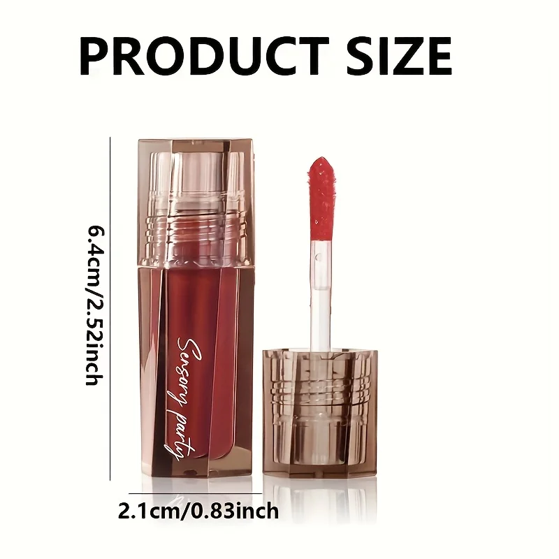 Waterproof High Shine Lip Gloss, Long Lasting Moisturizing Liquid Lipstick, Non-Stick Cup Plumping Berry Lip Tint Makeup_voghion.com