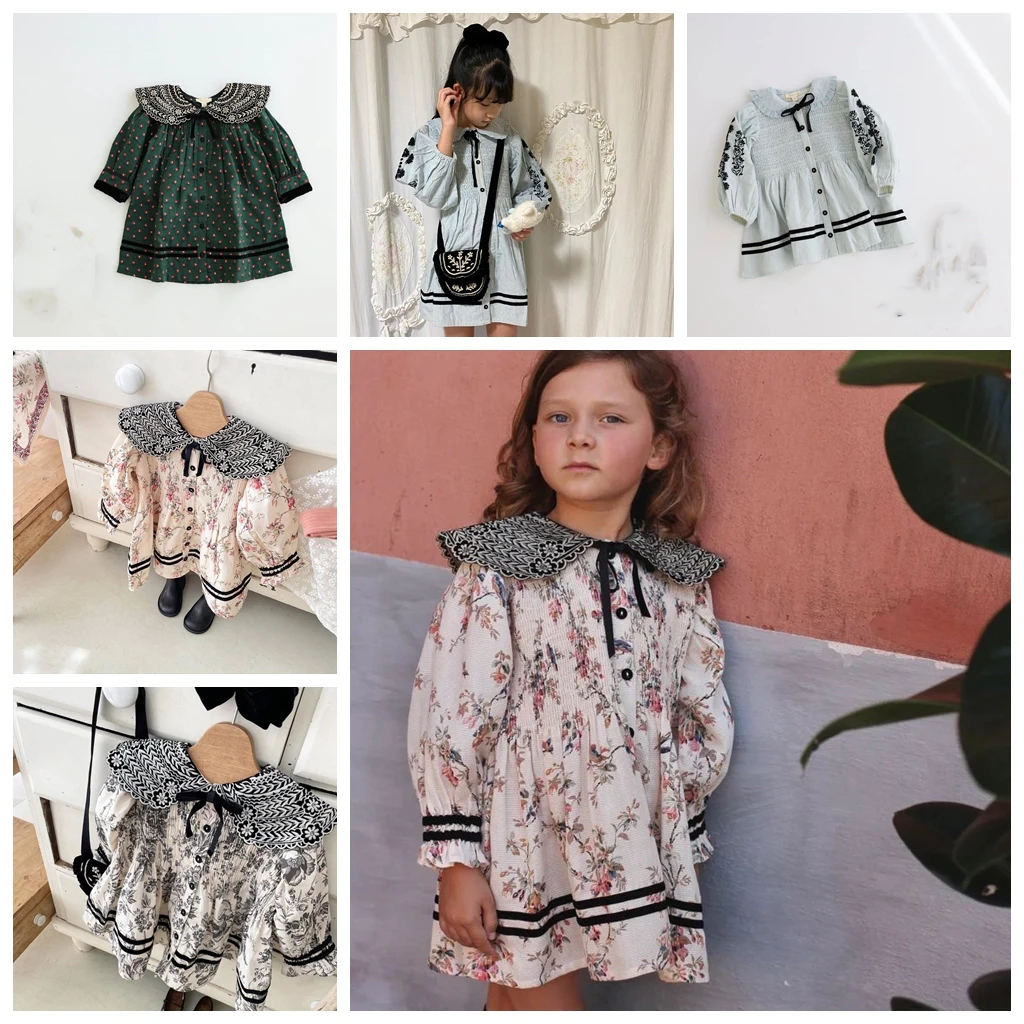 Winter Blooms Printed L/S Toddler Dress main image 0