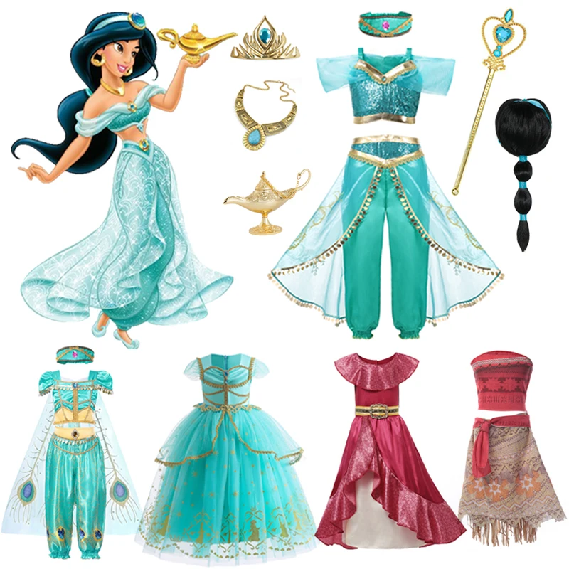 Disney Jasmine Princess Dress of Birthday Party Carnival Cosplay
