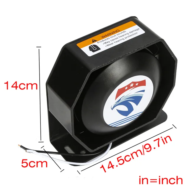 12V Car Police Sirens 400W 15 Tone Auto Warning Alarm Horn Emergency ...