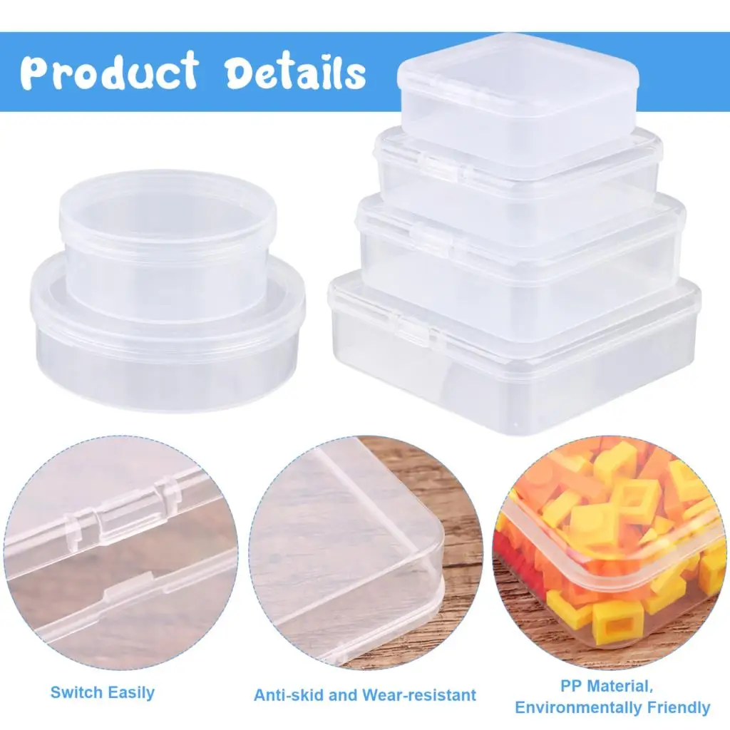 30 Pcs Mixed Sizes Clear Board Game Tokens Storage Containers