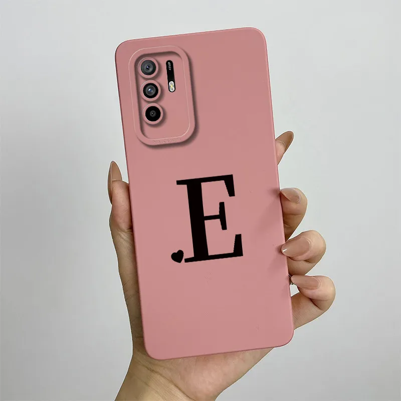 Chic Letters Square Shockproof Phone Case - Elegant Protective Back Cover