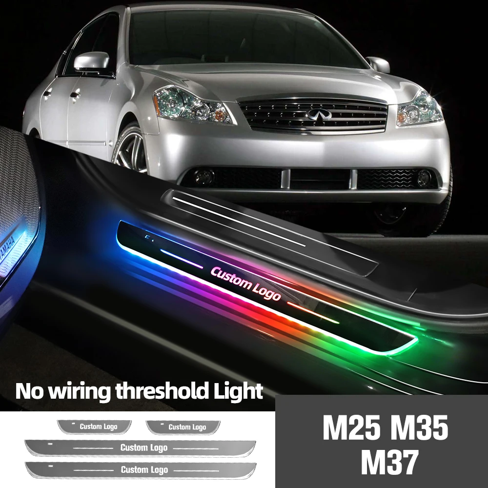 

For Infiniti M25 M35 M37 2006-2014 Car Door Sill Light Customized Logo LED Welcome Threshold Pedal Lamp Accessories