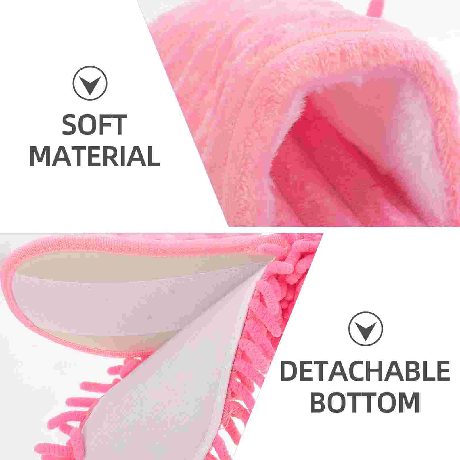 

Microfiber Slippers Floor Cleaning Mop House Dusting Furry Stripes Slippers Grey Floor Cleaning Slipper for Men and Warm