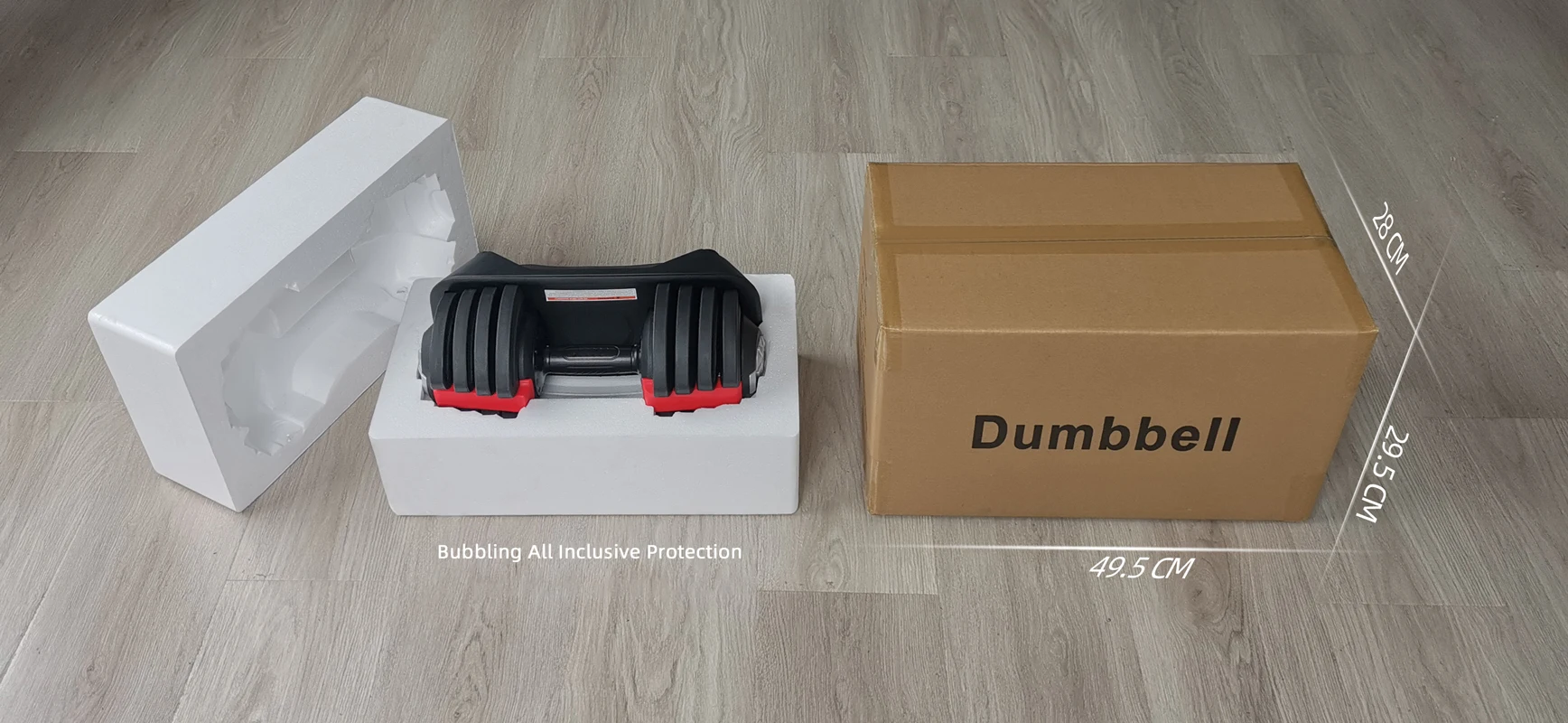 Gym Equipment Fitness Dumbells 18kg 40lb 3 In 1 Quickly Adjustable Weight Dumbbell And Barbell Sets