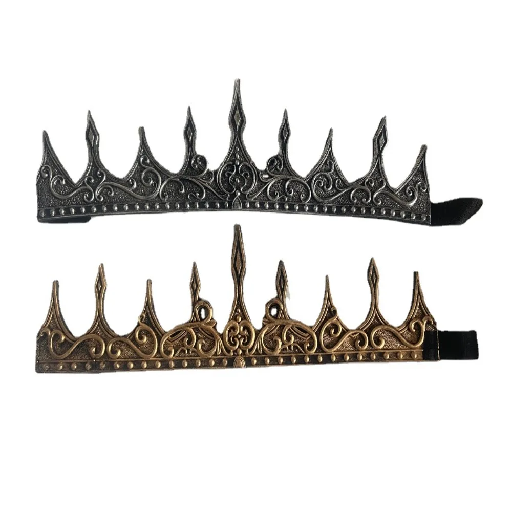 Bufenia King Crown Crown Soft Halloween Men's Stage Performance Costume Accessories