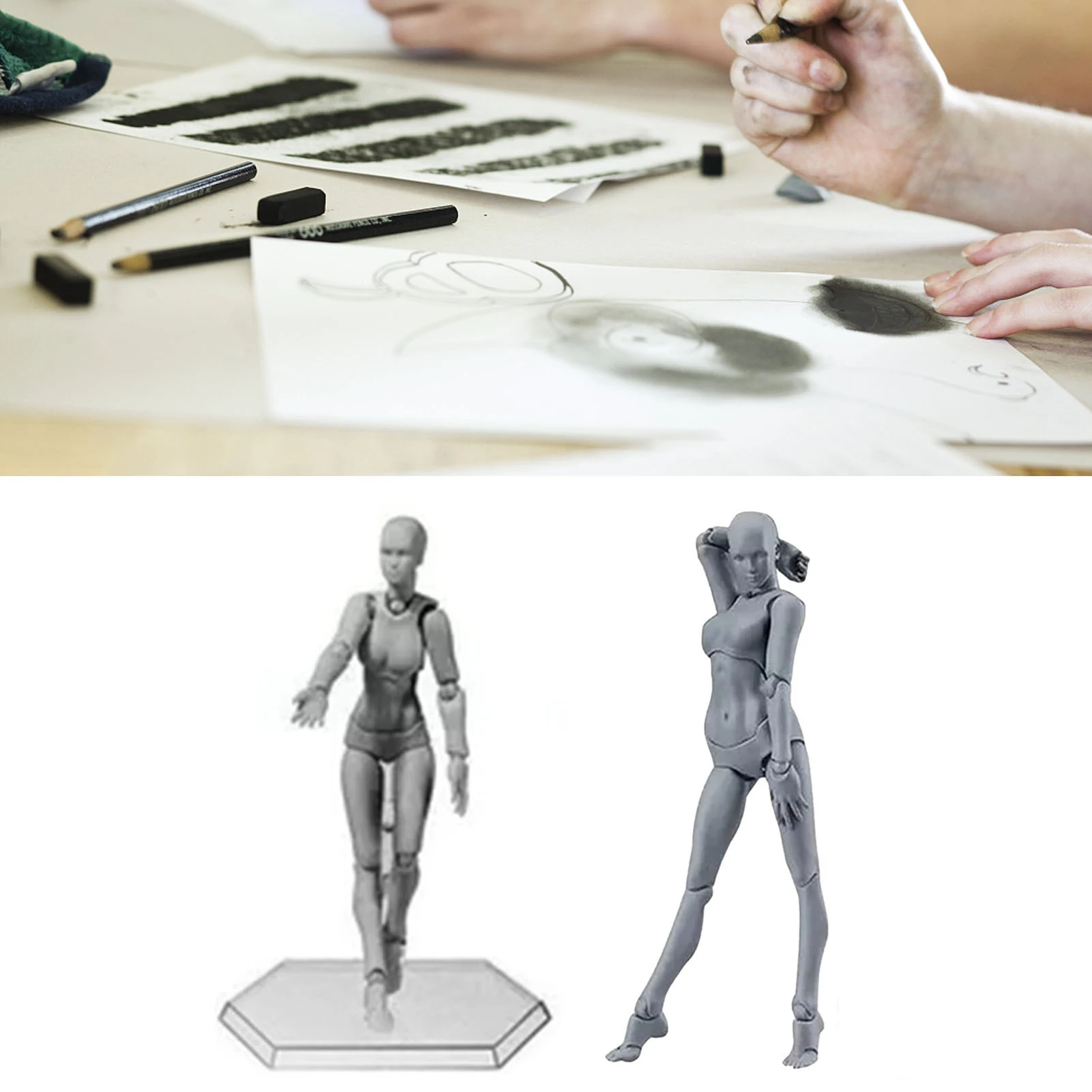 Sketch Draw Male Female Movable Body Model Artist Art Painting Anime Anime Figure Action Figure Model Mannequin Toy Gifts