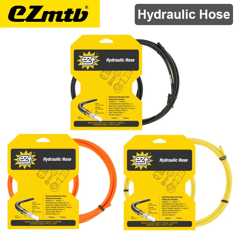 EZMTB Bike Hydraulic Brake HOSE for Shimano/SRAM/Avid /Formula/HOPE/ 1M 1.7M Cable Housing