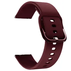 Breathable Silicone Smartwatch Band - Official Strap Accessories - Amazfit Active 2 (10 - Wine - red)