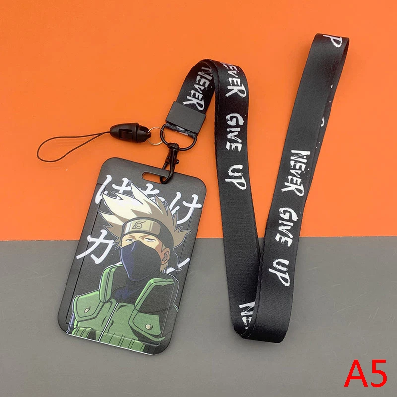 Anime Naruto Badge Holder Charm Lanyard Anime Id Holder Lanyard Keychain