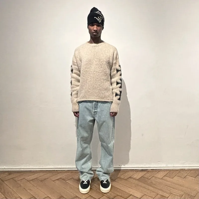 Y2k Punk Goth street Men sweater Retro Hip Hop Winter warm knitwear Couple Harajuku trend Fashion casual oversized pullover 3