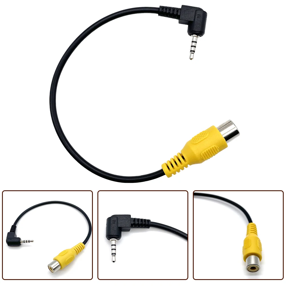 

RCA To 2.5mm AV Converter Cable Car Rear View Reverse Parking Camera To Car DVR 2024 Hot Sale Brand New And High Quality