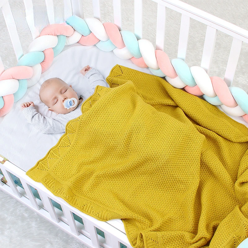 

Knitted Baby Swaddle Blanket Newborn Winter Baby Comforter Bedding Stroller Blankets Crib Quilt Soft Bed Cover Receiving Blanket