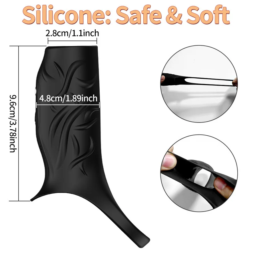 Vibrating Penis Sleeve Cock Ring Adult Sex Toys for Men Women Penis Ring Vibrator G-Spot Stimulation Male Couple Sex Toy SexToys