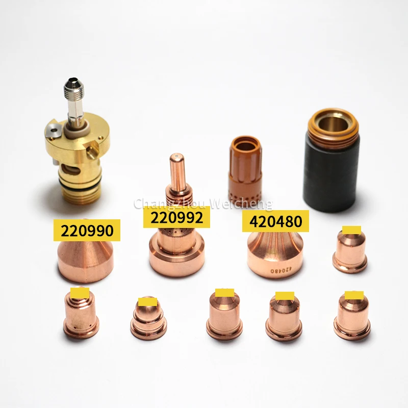 Powermax105 Torch Consumable Electrode 220842 220777 Nozzle 220930 220941 220816 220819 220990 Shield 220817 220993 220818 10PCS electrode nozzle