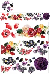 19 Designs To Choose PET Flower Tapes Colorful Rose