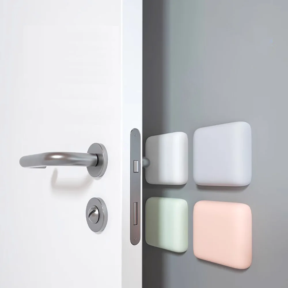 Silicone Door Stopper Door Stopper Bumpers Handle Self Adhesive Mute Protector Pad Home Improvement Anti-Shock Wall Pad