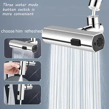 Prolunga universale per rubinetto a cascata a tre velocità con ugello rotante multifunzione Accessorio per presa d'acqua da cucina antispruzzo 1