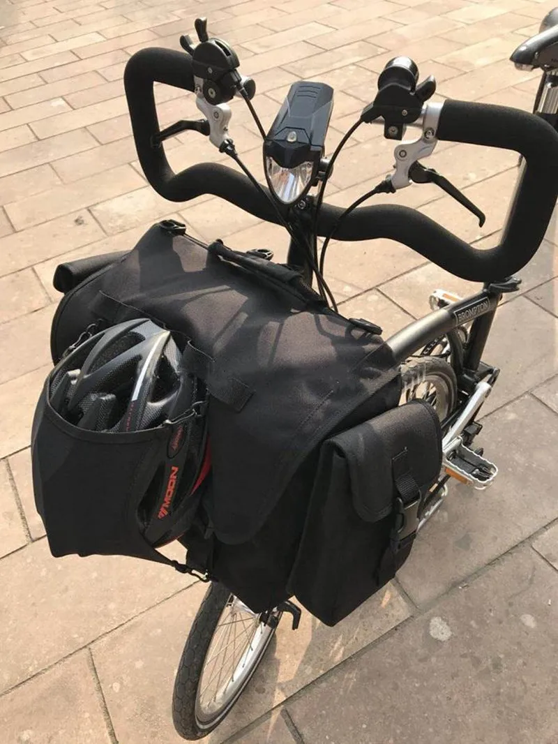 Mini Sac De Vélo Brompton Ortlieb Noir - Occasion, Petite Taille, Fixe Au Cadre