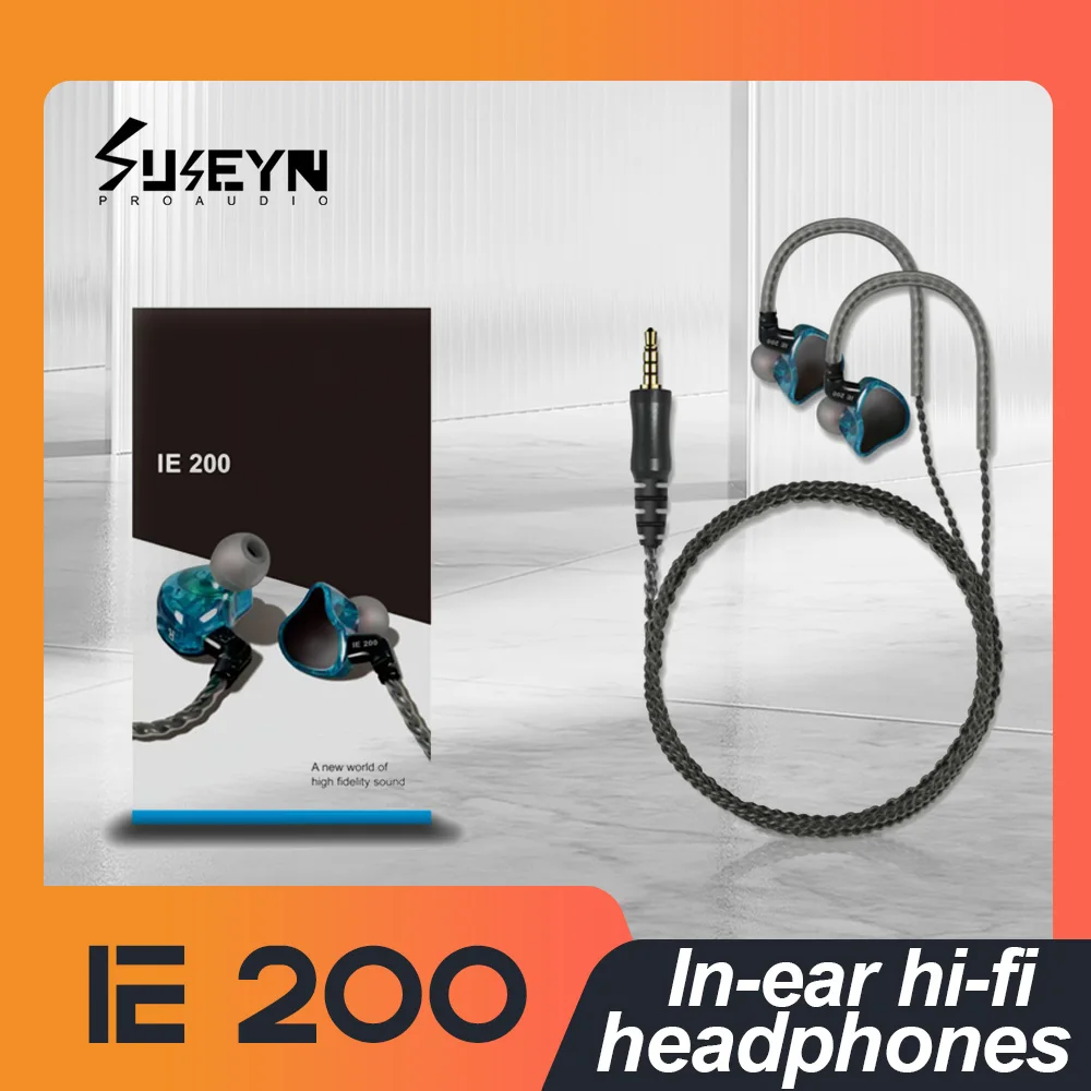 IE200 In Ear Monitoring Earphones Professional Wired HIFI Earphones Noise Reduction Live Ear Feedback