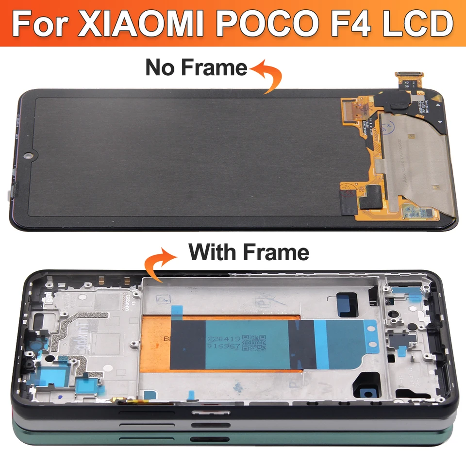 Écran LCD Complet Sur Châssis Pour Xiaomi POCO F4 5G 2022 - Night Black