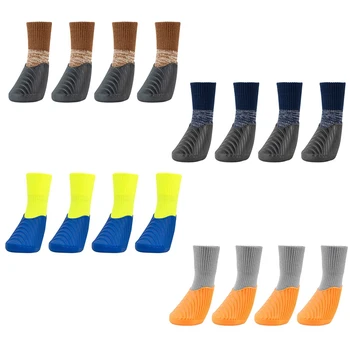 4PCS/Set Dog Boots Waterproof Rain Winter Pet Snow Shoes Puppy Sock Shoes with Antislip Sole Soft Comfortable Dog Paw Protector 2