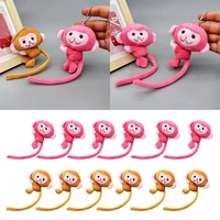 Long Tail Monkey Plush Stuffed Animal Keychain Kawaii Backpack Charm Miniature Gift for Kids Girls Boys Decor
