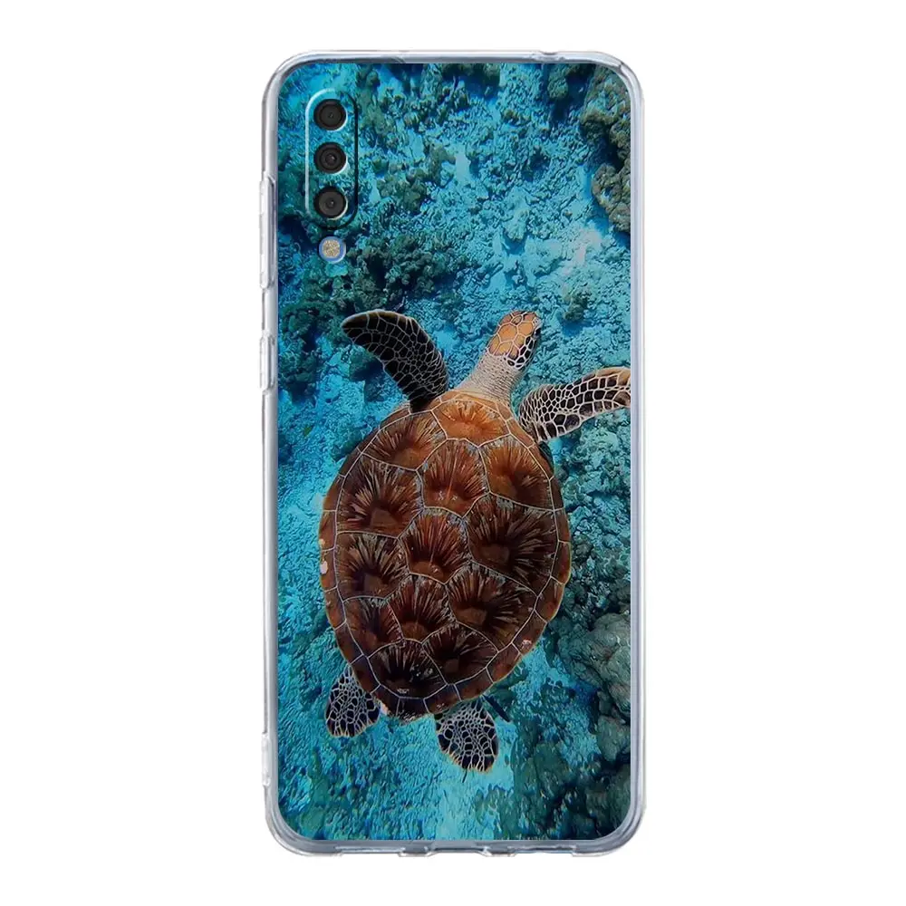 Lovely Cartoon Sea Turtle Ocean Blue Phone Case