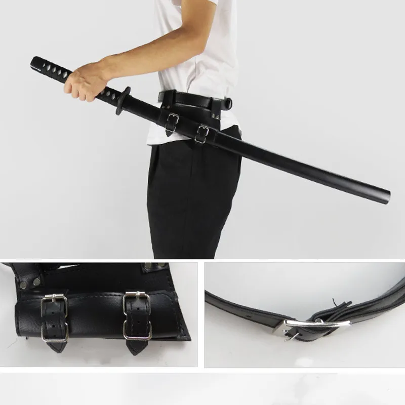 60cm Demon Katana Wood Sword Cosplay Performance Props Ninja Sword Toy For Children Aikido Wooden Knife
