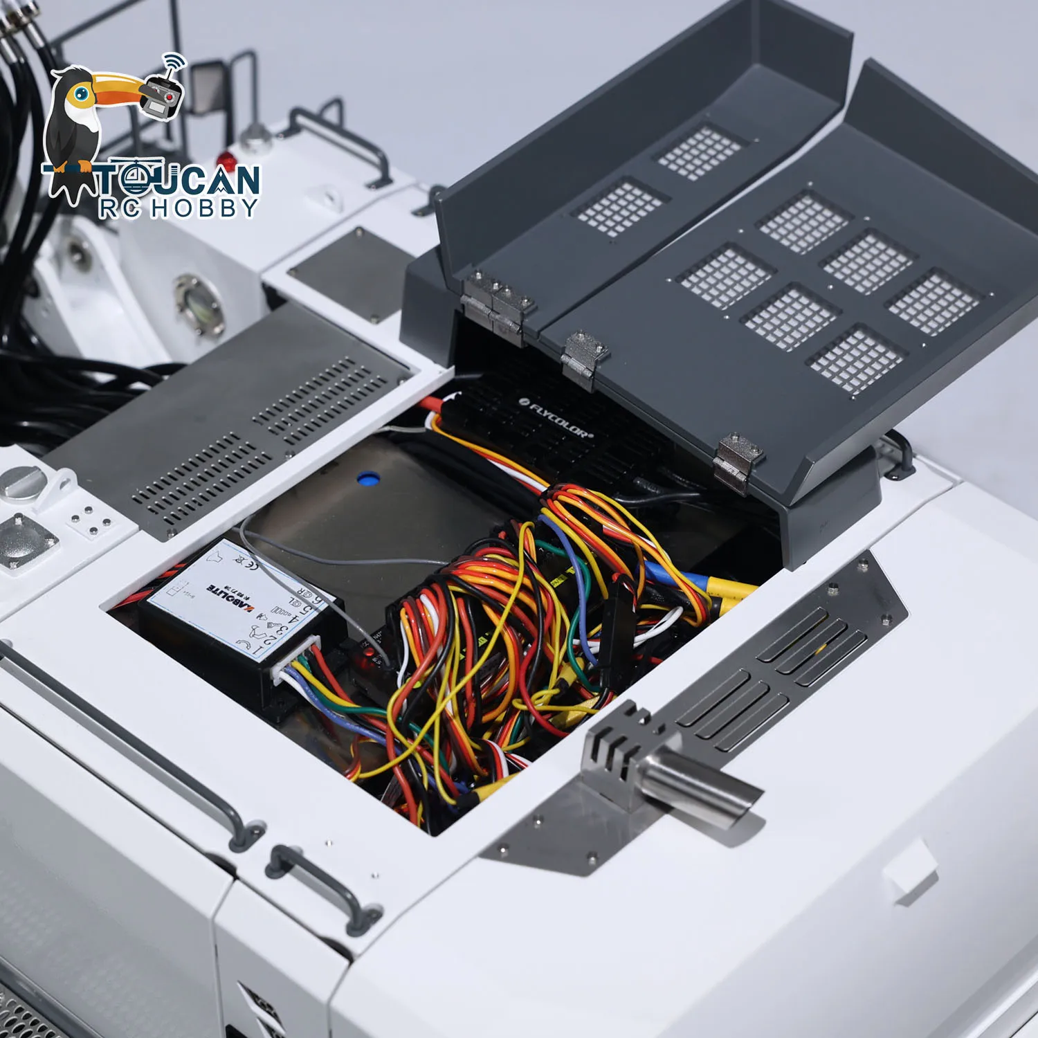 S32151d506aa747cea161e199db6d2843C 1/14 koparki hydrauliczne RC K970-300 maszyna do rozbiórki z wymiennym 2-ramiennym zdalnie sterowanym dźwiękiem TOUCAN