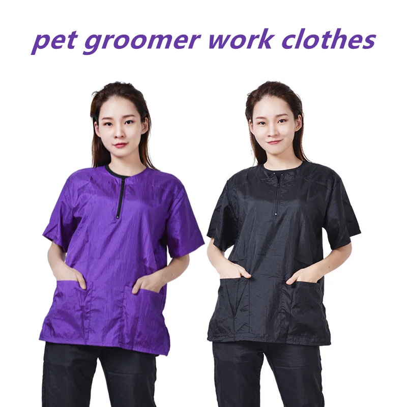 Pet Groomer Grooming Uniformi Abbigliamento Da Lavoro Impermeabile Parrucchiere Abito Da Parrucchiere Traspirante Non Macchiato Con Grembiule Per Cape