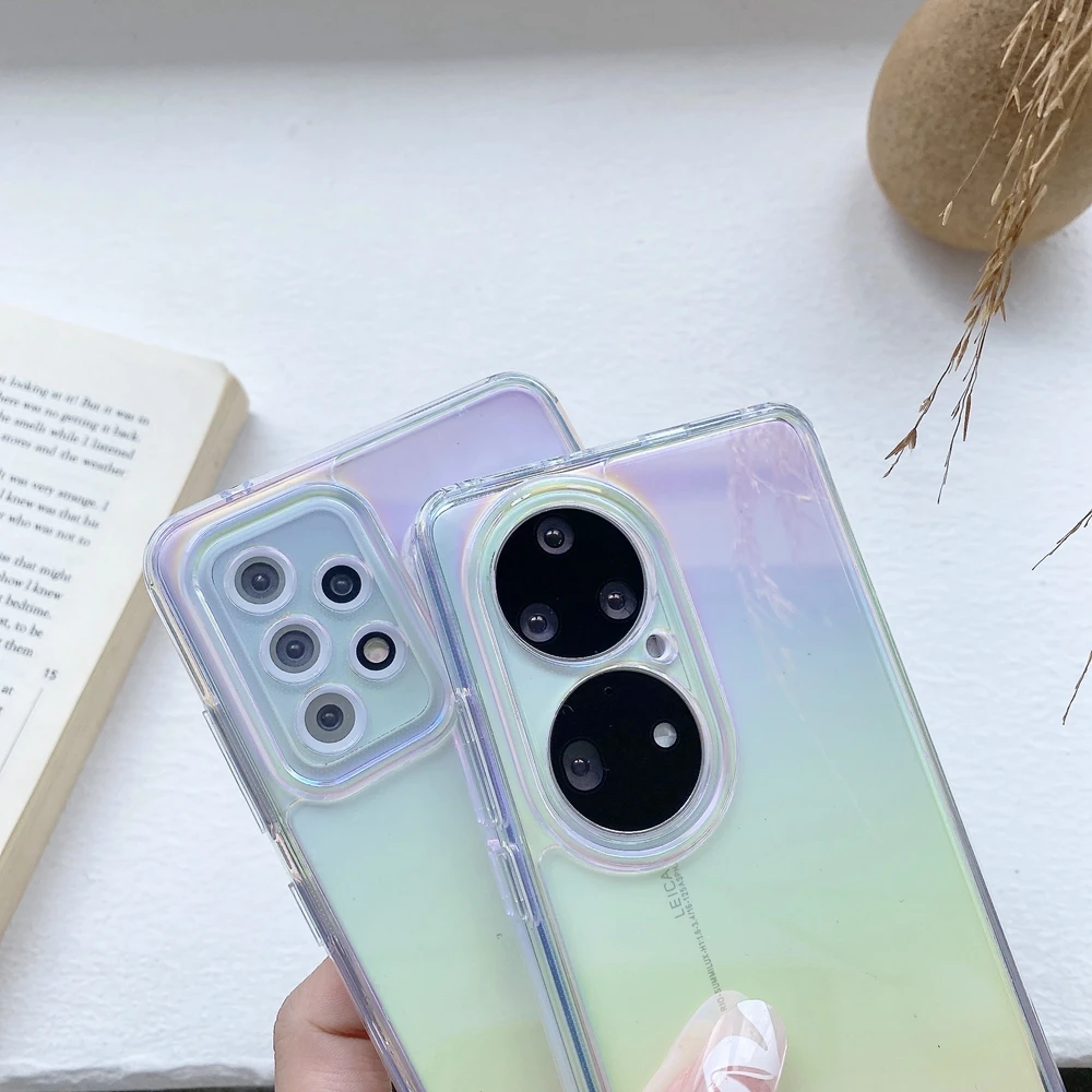 Coque transparente de luxe Graient pour Samsung Galaxy A55 A35 A25 A15 A24 A73 A23 A53 A13 A33 A54 A34 A14 A52 A72 A51 A71 coque rigide_voghion.com