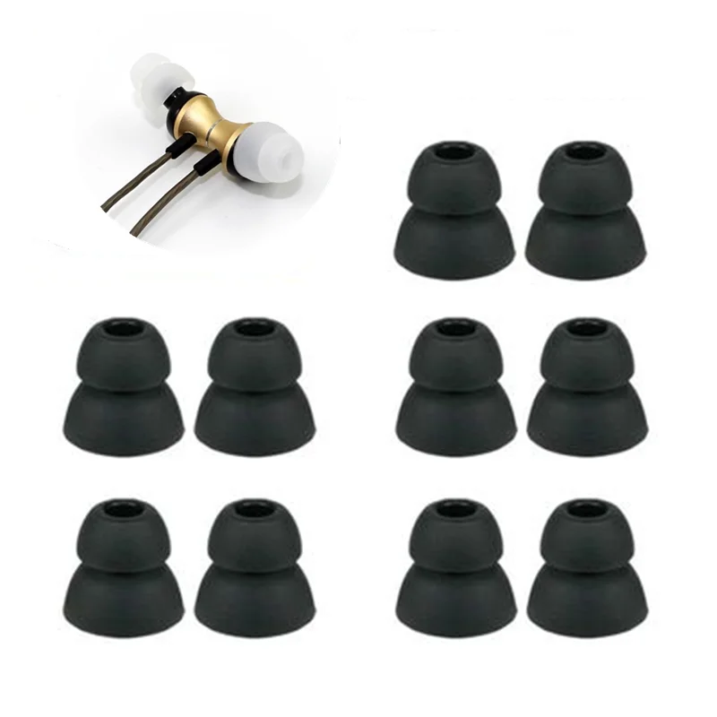 Eartips Two Layer Ear Pads Cushion Silicone Tips Earphone Pads