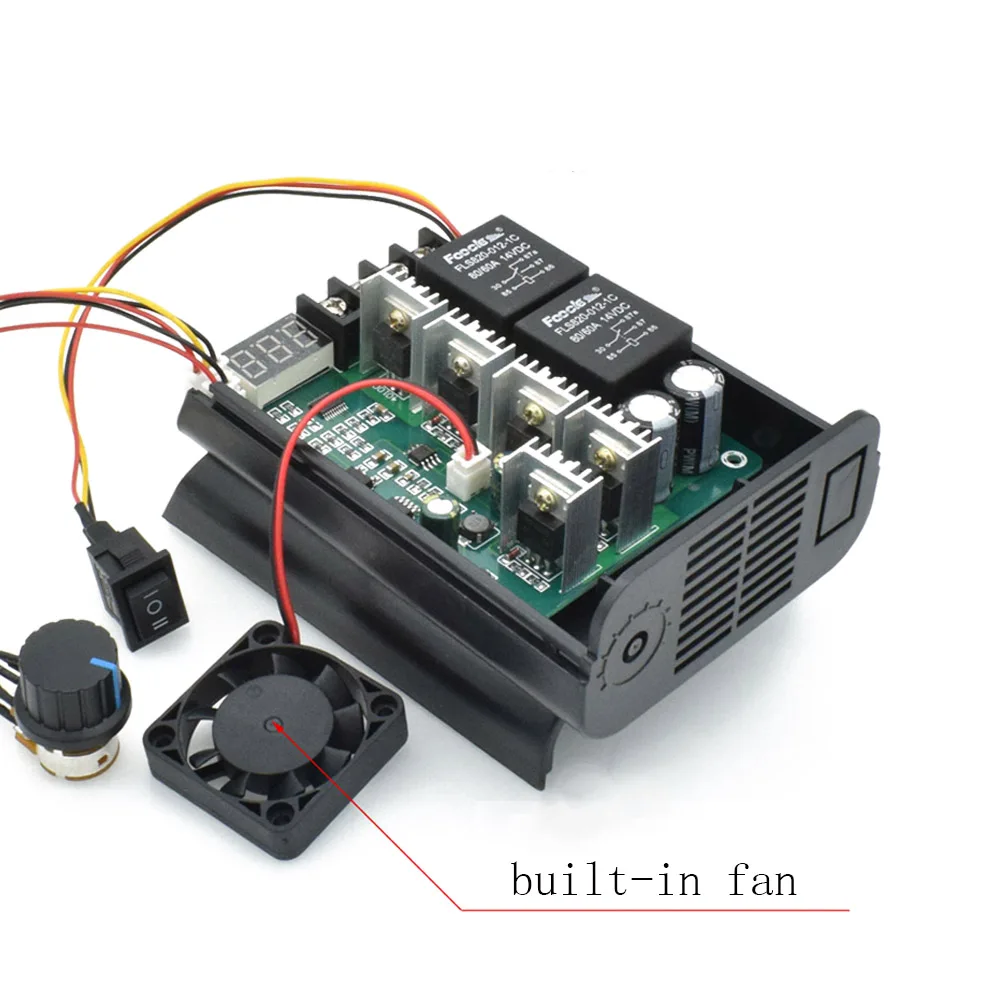 EQ89 모터 속도 컨트롤러, 60A CW CCW 디지털 디스플레이, 0  100% 조절 가능 드라이브, DC 10V  55V, 후진 및 후진 모터 거버너