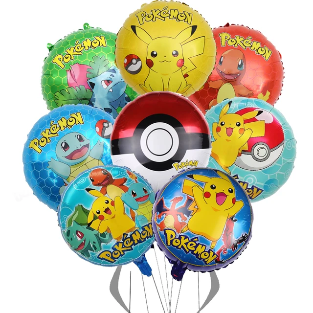 Ballons Pokémon Pikachu de 18 Pouces, 8 Pièces, Décor de ixd